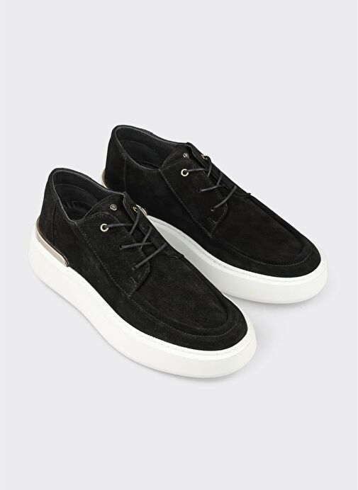 Siyah Deri Erkek Günlük Ayakkabı - Görsel 3