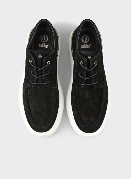 Siyah Deri Erkek Günlük Ayakkabı - Görsel 5