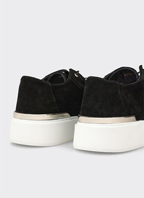 Siyah Deri Erkek Günlük Ayakkabı - Görsel 6