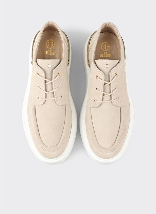 Bej Deri Erkek Günlük Ayakkabı - Görsel 5