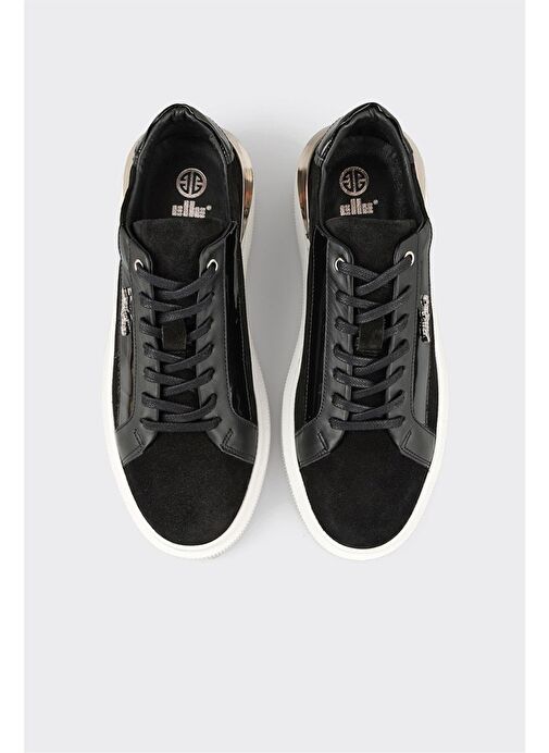 Siyah Deri Erkek Spor Ayakkabı - Görsel 5