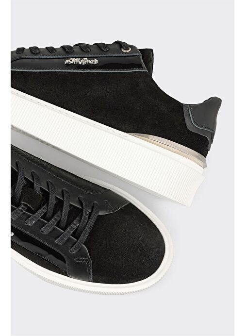 Siyah Deri Erkek Spor Ayakkabı - Görsel 6