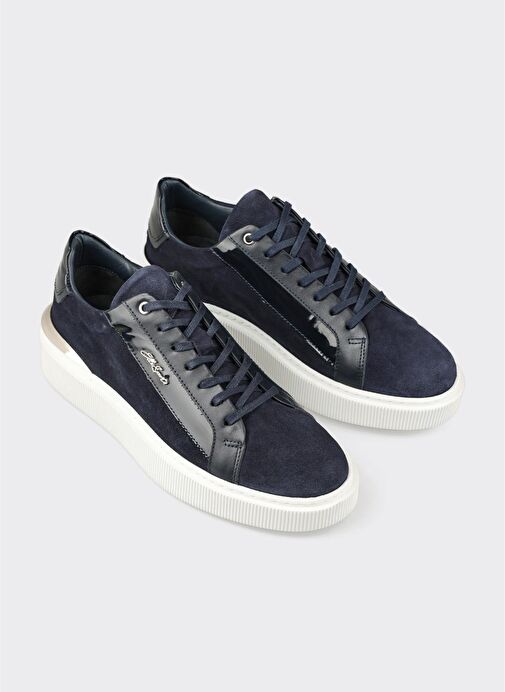 Lacivert Deri Erkek Spor Ayakkabı - Görsel 8