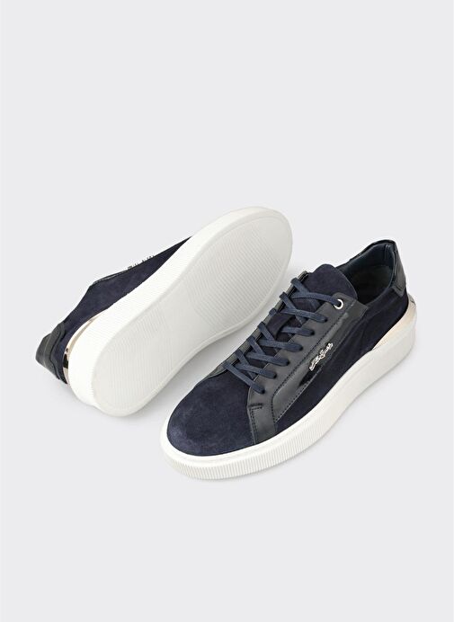 Lacivert Deri Erkek Spor Ayakkabı - Görsel 11