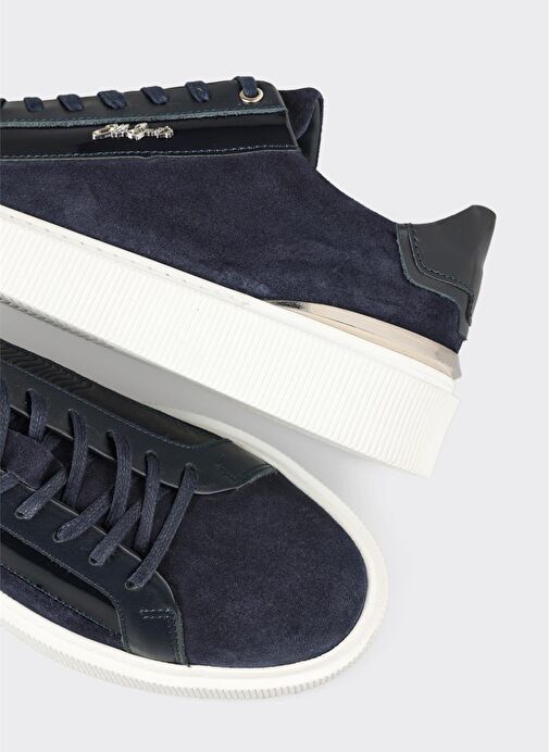 Lacivert Deri Erkek Spor Ayakkabı - Görsel 5