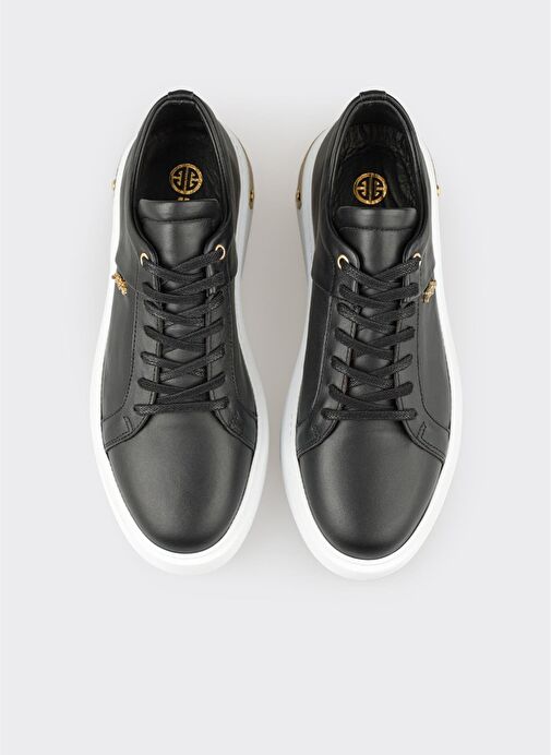 Siyah Deri Erkek Spor Ayakkabı - Görsel 5