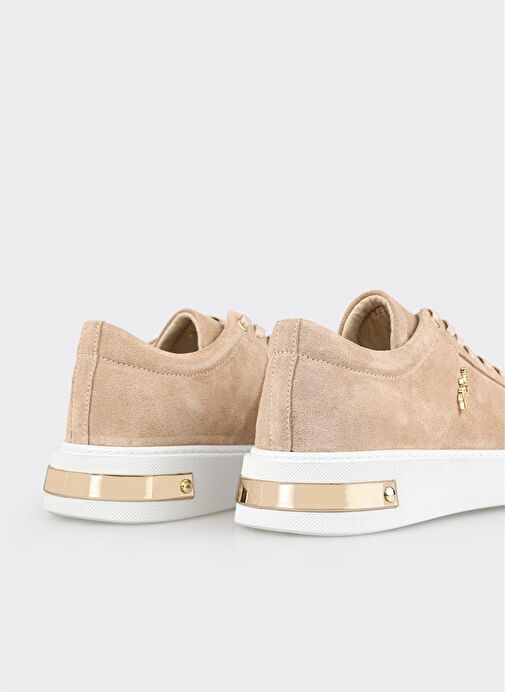 Bej Deri Erkek Spor Ayakkabı - Görsel 6