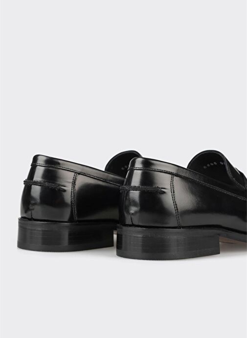 Siyah Deri Erkek Klasik Ayakkabı - Görsel 6