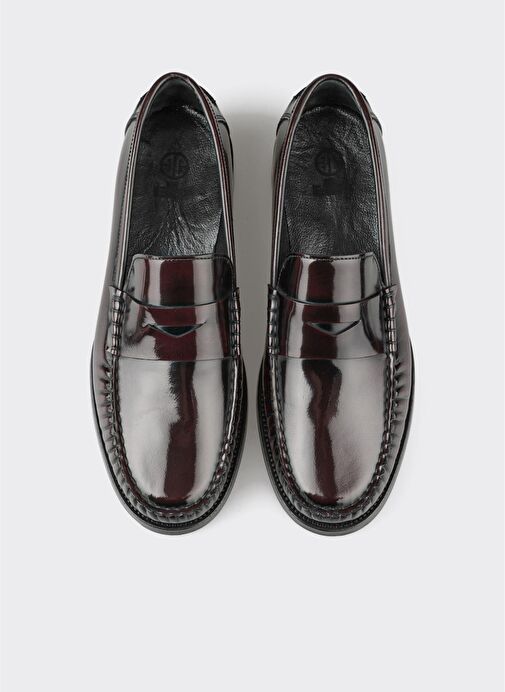 Bordo Deri Erkek Klasik Ayakkabı - Görsel 5