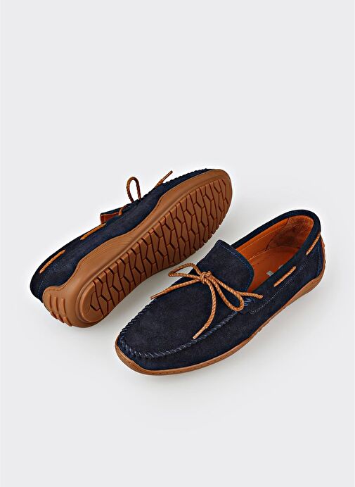 Lacivert Deri Erkek Günlük Ayakkabı - Görsel 4