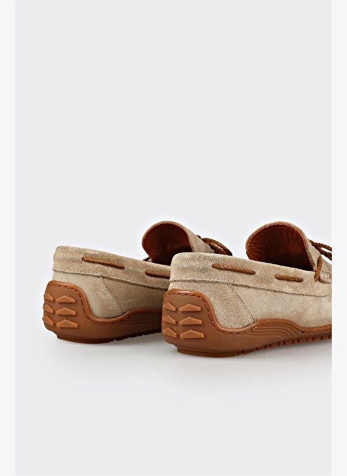 Bej Deri Erkek Günlük Ayakkabı - Görsel 11