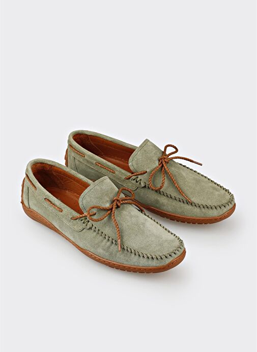 Yeşil Deri Erkek Günlük Ayakkabı - Görsel 4