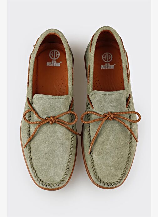 Yeşil Deri Erkek Günlük Ayakkabı - Görsel 8