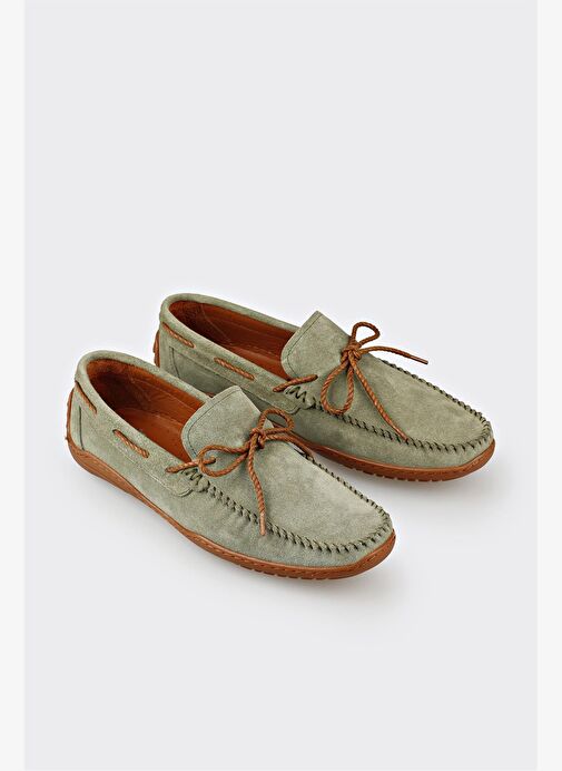 Yeşil Deri Erkek Günlük Ayakkabı - Görsel 5