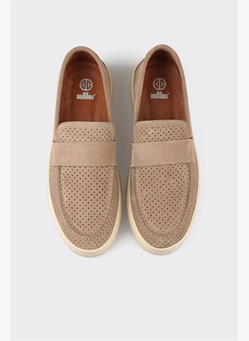 Bej Deri Erkek Günlük Ayakkabı - Görsel 7