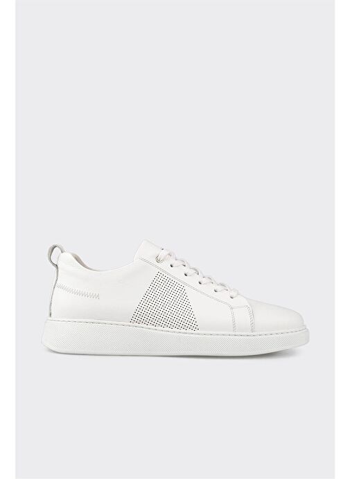 Beyaz Deri Erkek Spor Ayakkabı - Görsel 2