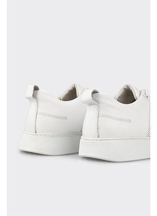 Beyaz Deri Erkek Spor Ayakkabı - Görsel 6