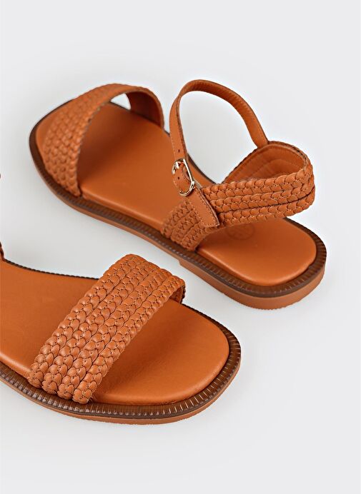 Taba Deri Kadın Günlük Ayakkabı - Görsel 6