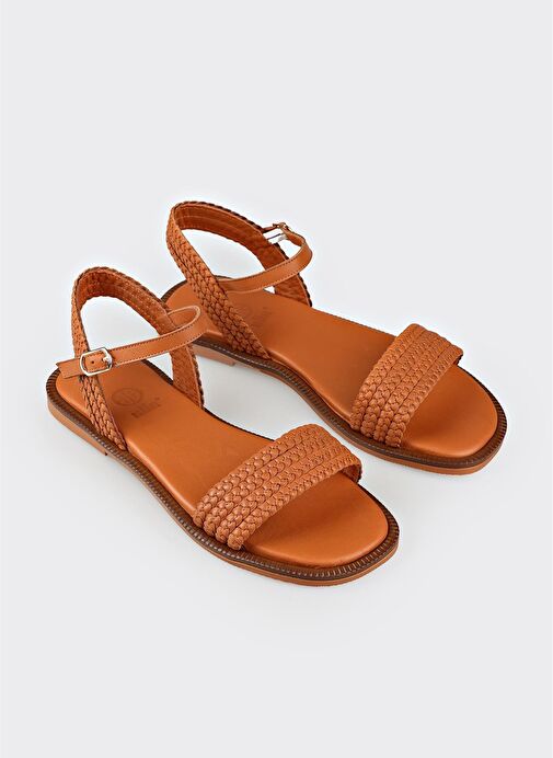 Taba Deri Kadın Günlük Ayakkabı - Görsel 3