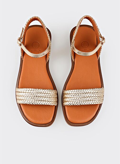 Gold Deri Kadın Günlük Ayakkabı - Görsel 8