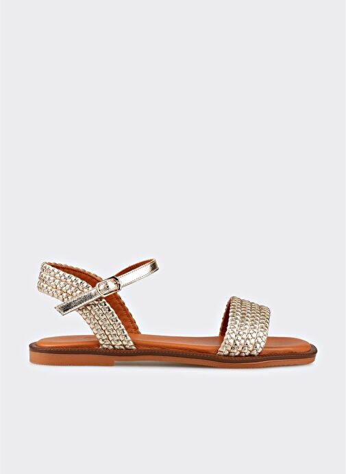 Gold Deri Kadın Günlük Ayakkabı - Görsel 2