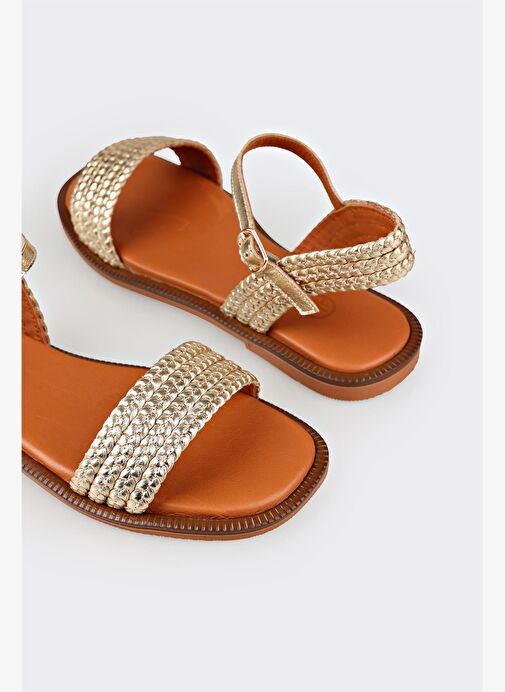 Gold Deri Kadın Günlük Ayakkabı - Görsel 10