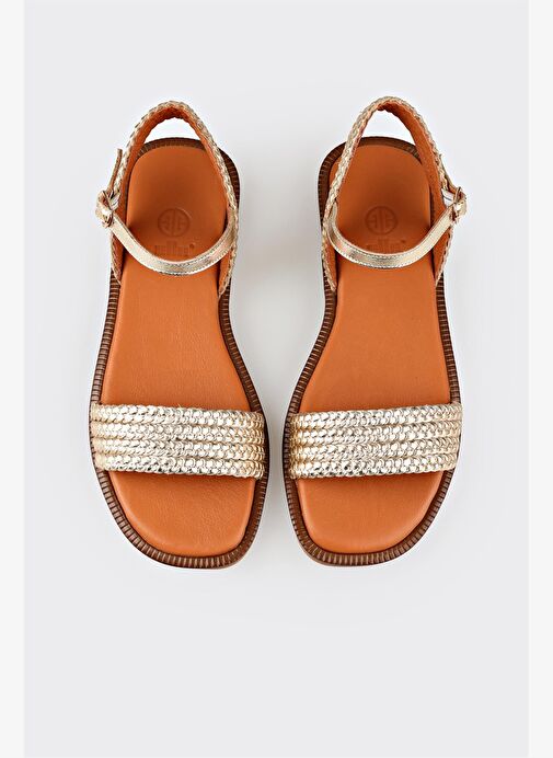 Gold Deri Kadın Günlük Ayakkabı - Görsel 9