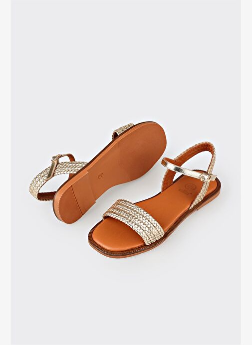 Gold Deri Kadın Günlük Ayakkabı - Görsel 6