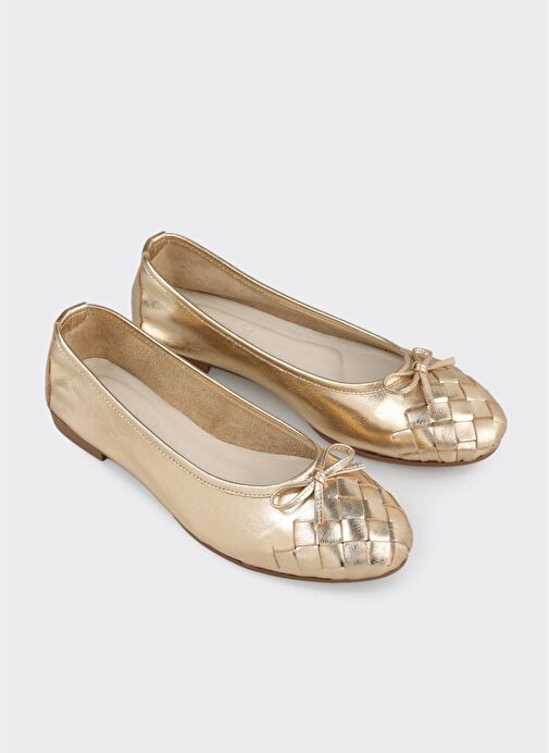 Gold Deri Kadın Günlük Ayakkabı - Görsel 3