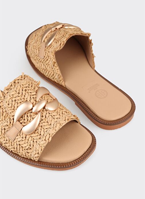 Naturel Kadın Düz Terlik - Görsel 6