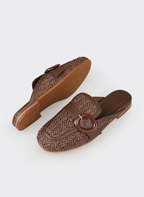 Kahve Kadın Terlik - Görsel 4