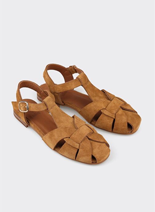 Camel Deri Kadın Günlük Ayakkabı - Görsel 3