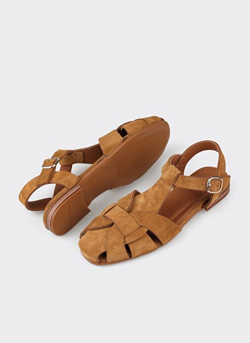 Camel Deri Kadın Günlük Ayakkabı - Görsel 4