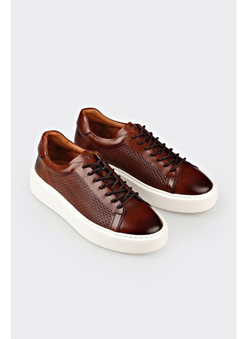 Taba Deri Erkek Günlük Ayakkabı - Görsel 3