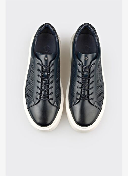 Elle Lacivert Erkek Deri Günlük Ayakkabı SEPUL - Görsel 8
