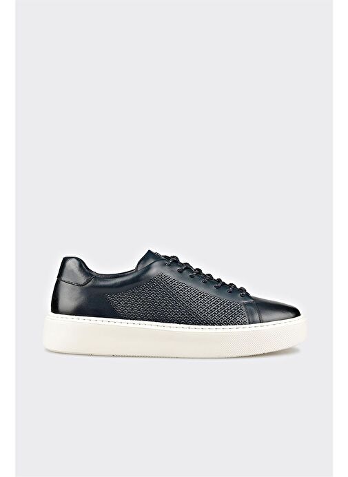 Elle Lacivert Erkek Deri Günlük Ayakkabı SEPUL - Görsel 3