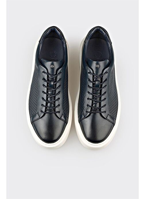 Elle Lacivert Erkek Deri Günlük Ayakkabı SEPUL - Görsel 9