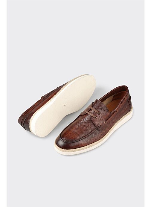 Taba Deri Erkek Günlük Ayakkabı - Görsel 4