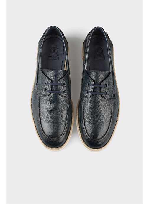 Elle Lacivert Erkek Deri Günlük Ayakkabı NOURDEN - Görsel 5