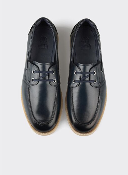 Lacivert Deri Erkek Günlük Ayakkabı - Görsel 8