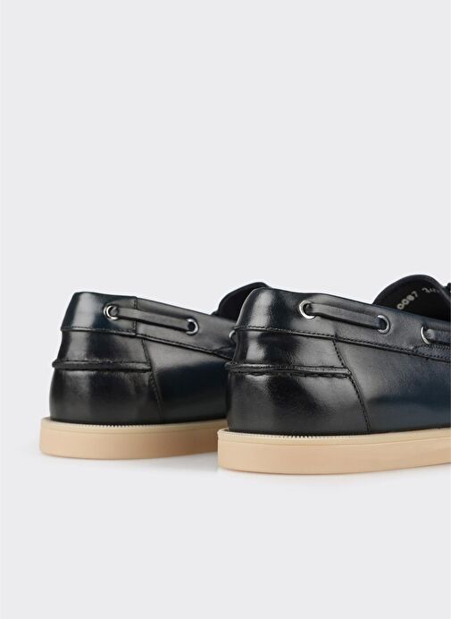 Lacivert Deri Erkek Günlük Ayakkabı - Görsel 11