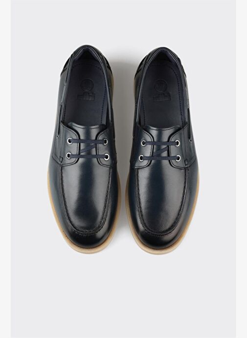 Lacivert Deri Erkek Günlük Ayakkabı - Görsel 9