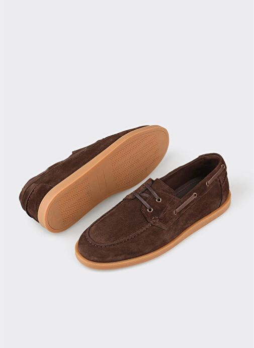 Kahve Deri Erkek Günlük Ayakkabı - Görsel 4