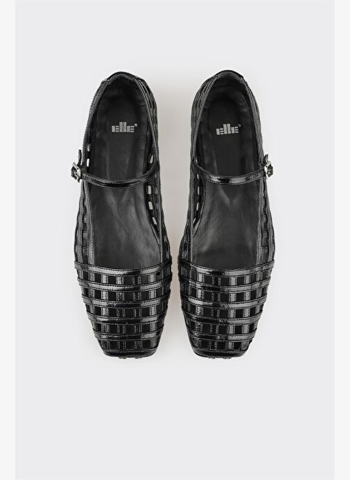 Siyah Deri Kadın Günlük Ayakkabı - Görsel 8