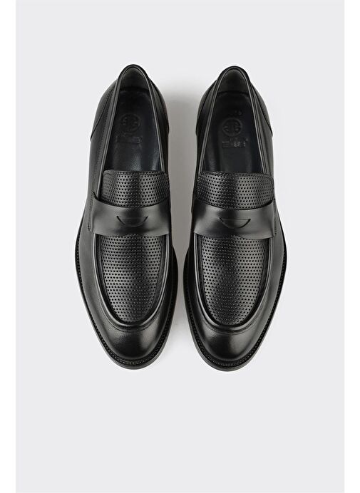 Siyah Deri Erkek Klasik Ayakkabı - Görsel 5