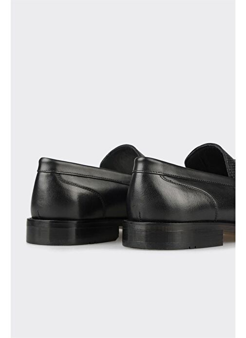 Siyah Deri Erkek Klasik Ayakkabı - Görsel 6