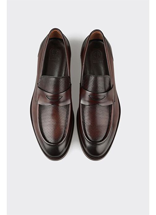 Elle Kahverengi Erkek Deri Klasik Ayakkabı FEDE - Görsel 5