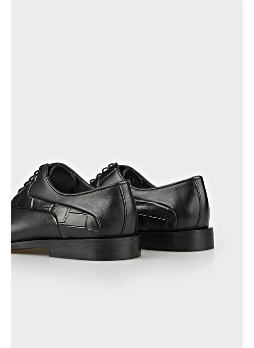 Siyah Deri Erkek Klasik Ayakkabı - Görsel 6