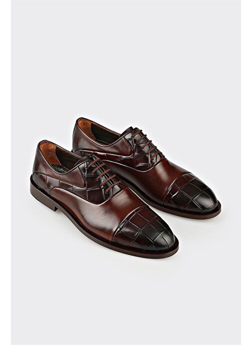 Elle Siyah Erkek Deri Klasik Ayakkabı VENTOLA - Görsel 3