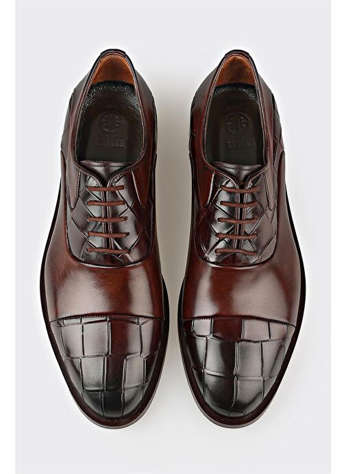 Elle Siyah Erkek Deri Klasik Ayakkabı VENTOLA - Görsel 5